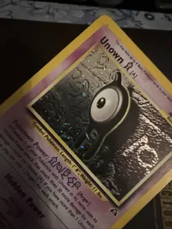 Pokemon! Unown (A) - Neo Discovery - Holo Swirl - 14/75- HP! - Image 3