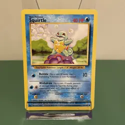 Squirtle 63/102 Pokemon Card TCG Base Set Unlimited LP - Image 1