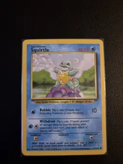 Pokemon TCG Squirtle Base Set 63/102 Unlimited Regular common ~ NM 👌🫧 - Image 1