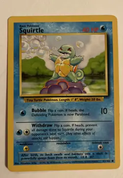 Pokemon TCG Squirtle Base Set 63/102 Regular - Image 1