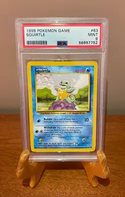 Pokemon TCG Squirtle 1999 Base Set 63/102 PSA graded MINT 9! - Image 1