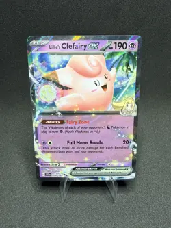 NM Lillie's Clefairy ex 056/159 Sv09: Journey Together Holo Pokemon Card - Image 1