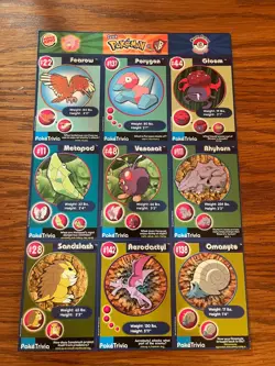 1999 BURGER KING ~ POKEMON CARDS UNCUT SHEETS COMPLETE FULL 20 PAGE SET - NM / M - Image 5