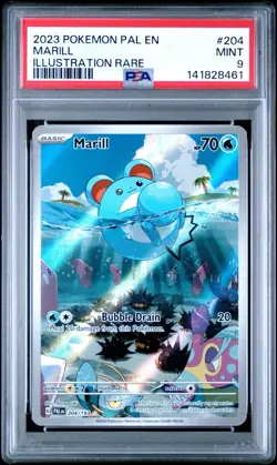 Marill 204/193 Paldea Evolved Illustration Rare Pokemon Card PSA 9 MINT - Image 1