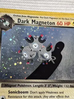 Pokemon Dark Magneton TCG Holo Rare Card 11/82 Unlimited SWIRL - Image 2