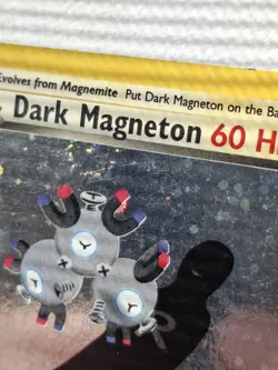 Pokemon Dark Magneton TCG Holo Rare Card 11/82 Unlimited SWIRL - Image 3