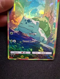 Bulbasaur Full Art Rainbow Holo Forest Rest Custom Promo Art Card - Image 3