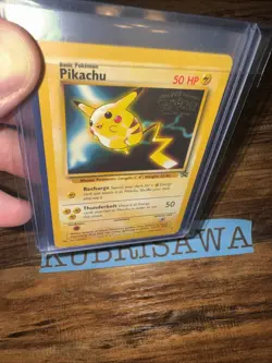 Pokemon TCG Pikachu First Movie Black Star Promo WOTC Card # 4 Gold Stamp MP - Image 1