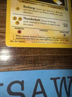 Pokemon TCG Pikachu First Movie Black Star Promo WOTC Card # 4 Gold Stamp MP - Image 3