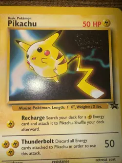 Pokemon TCG Pikachu First Movie Black Star Promo WOTC Card # 4 Gold Stamp MP - Image 4