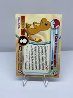 CHARMANDER #04 2000 TOPPS CHROME SERIES 1 HOLO FOIL POKEMON TV ANIMATION CARDS - Image 2
