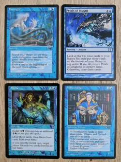 MTG - (x15) Blue, "Draw a Card" cards. Various sets & conditions. - Image 1