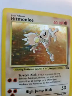 Hitmonlee Fossil Holo Pokemon Card Base WOTC - Image 3