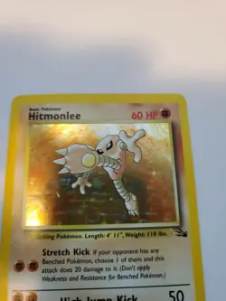 Hitmonlee Fossil Holo Pokemon Card Base WOTC - Image 5