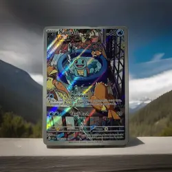 Pokemon TCG Squirtle Stellar Crown Illustration Card 148/142 Near Mint Condition - Image 1