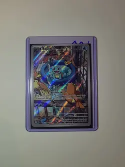 Pokemon TCG Squirtle Stellar Crown Illustration Card 148/142 Near Mint Condition - Image 3