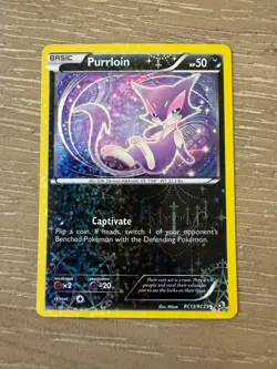Pokemon Card Purrloin Holo Legendary Treasures: Radiant Collections #RC13 NM - Image 1