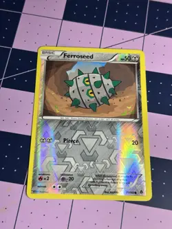 Pokemon TCG Ferroseed Black & White Emerging Powers Card Reverse Holo 71/98 LP - Image 1