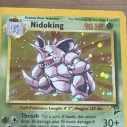 Pokemon Nidoking Base Set Holo Rare 11/102 90HP English Card - Image 2
