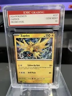 ZAPDOS PROMO RARE FOIL Pokemon 2024 Card GRADED 10 MINT TCG CCG - Image 1