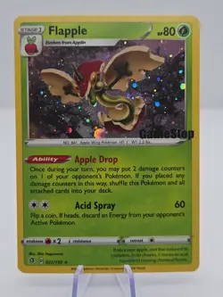 Flapple 022/192 GameStop Promo Cosmos Holo Pokemon Card NM Rebel Clash - Image 1