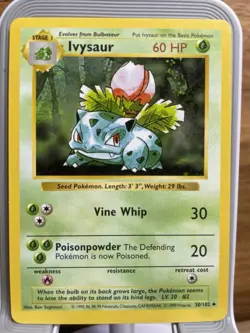 Pokemon TCG Ivysaur Base Set, Shadowless Uncommon Card 30/102 - Image 1