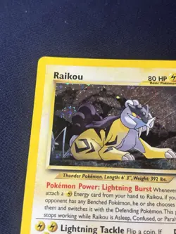 Raikou 13/64 Neo Revelation Holo wotc Pokemon card played - Image 3