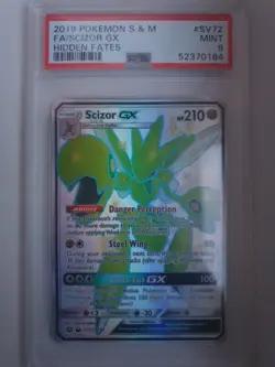 Pokemon TCG Hidden Fates Scizor Gx Full Art Psa 9 MINT SV72/SV94 - Image 1