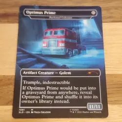 1x Optimus Prime - Darksteel Colossus, Secret Lair, Non-Foil, LP Bend MTG - Image 2