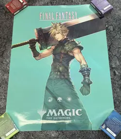 Magic The Gathering Final Fantasy Holo Foil Promotional Poster Cloud - Image 1