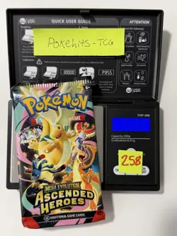(HEAVY)🔥 22.52g Pokemon TCG Ascended Heroes Booster Pack Factory Sealed✅ - Image 1