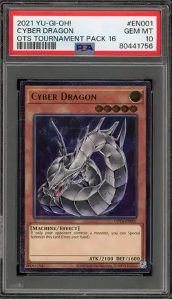 Yu-Gi-Oh! Cyber Dragon OTS Tournament Pk. 16 Ultimate Rare OP16-EN001 PSA 10 - Image 1