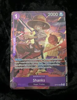 One Piece Shanks OP13-065 Carrying On His Will FOIL Alternate Art NM Pack Fresh - Image 1