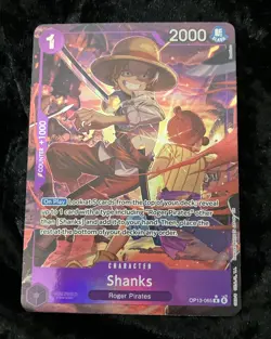 One Piece Shanks OP13-065 Carrying On His Will FOIL Alternate Art NM Pack Fresh - Image 3