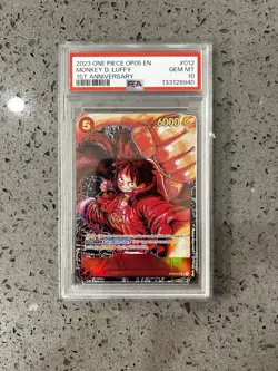 One Piece Monkey D. Luffy ST01-012 Super Rare 1st Anniversary Alt Art PSA 10 - Image 1