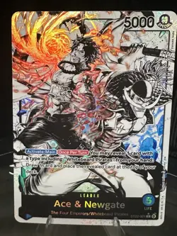Bandai One Piece Ace & Newgate Leader ST22-001 Special Foil Full Art 5000 Power - Image 2