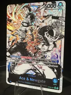 Bandai One Piece Ace & Newgate Leader ST22-001 Special Foil Full Art 5000 Power - Image 4