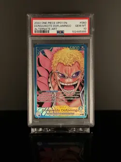 ✅PSA 10 - 2022 ONE PIECE ROMANCE DAWN OP01 060 DONQUIXOTE DOFLAMINGO ALT ART - Image 1