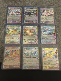 9 Card Eeveelution EX Complete Set NM Prismatic Evolutions Umbreon Eevee English - Image 1