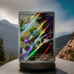 Pokemon TCG Stellar Crown Bulbasaur Card IR 143/142 Near Mint Condition - Image 1