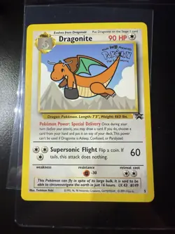 Pokemon TCG Dragonite Black Star Promo Card 1999 Pokemon: The First Movie 05/53 - Image 3
