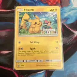 Pokemon Pikachu Build-A-Bear Workshop SM86 Promo Card English - Image 1