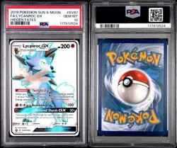 Pokemon TCG Lycanroc GX Full Art Card SV67/SV94 Hidden Fates Shiny Vault PSA 10 - Image 1