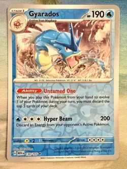 Gyarados Rare SV: Scarlet & Violet 151 Reverse Holo 130/165 Pokemon Card NM - Image 1