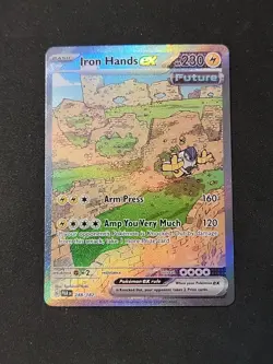 Iron Hands EX 248/182 Paradox Rift Special Illustration Rare Pokemon TCG Card - Image 1