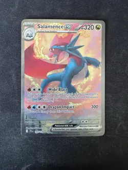 Pokemon Salamence ex 187/159 SV09 Journey Together SIR Holo 320 HP English Card - Image 1
