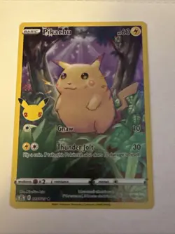 Pokemon Pikachu TCG Celebrations Card 005/025 25th Anniversary - Image 1