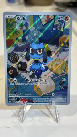 Riolu Scarlet & Violet Full Art Illustration Rare Pokemon TCG Card 215/198 C - Image 1