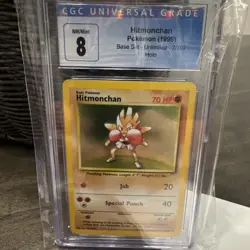 Pokemon TCG Hitmonchan Holo Rare Card 7/102 Base Set, Unlimited, MP - Image 1