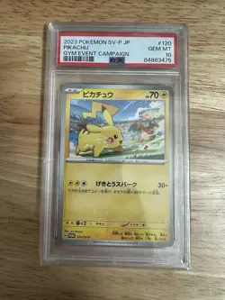 PSA 10 Pikachu 120/sv-p Japanese PROMO Gym Event 2023 Pokemon Card US Seller - Image 1